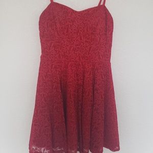 Red Lace Party Dress